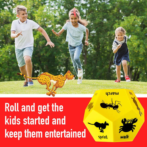 Animal Games Dice, Preschool Equipment, Indoor Recess Activities & Outdoor Dice Games for Kids, Daycare Outdoor Toys & Recess Equipment, Roll and ...