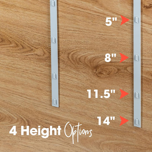 Over-The-Door Mirror Hanger | Adjustable 14.5-inch Door Mirror Hanger Set w Protective Lining | Over the Door Mirror Hooks Perfect Height & Fit- 2...