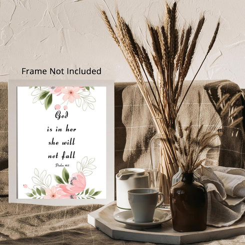 Posterizer 1 pcs-God is Within Her-Bible verse-Religious Posters-Motivational & Inspirational Art-Gifts for Christians-Gift for Daughter, Son, Kid...