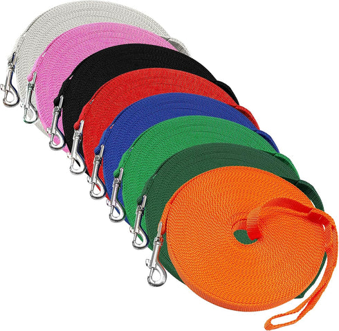 Downtown Pet Supply - Long Dog Leash - Dog Training Leash - Recall & Obedience Dog Training Tools - Nylon - 75 ft - Orange Dog Leash...