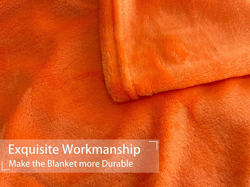 Soft Puppy Flannel Fleece Blanket for Pet Dog Cat, Plush Microfiber, Cozy and Lightweight, Orange, Pet, 27 x 39 inch (70 x 100 cm)...