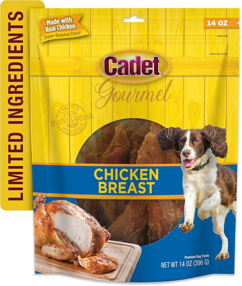 Cadet Gourmet Chicken Breast Dog Treats - Healthy & Natural Chicken Dog Training Treats for Small & Large Dogs - Inspected & Tested in USA (14 oz....