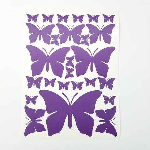 Jeyfel Decals: Butterfly Wall Decals- Purple, Pink & Turquoise Set. DIY Decoration. Beautiful Butterfly Wall Stickers. Girls, Nursery, Room Decor....