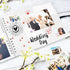 Bstorify Square Scrapbook Photo Albums 50 Pages (28 x 22 cm) White Thick Paper, Hardcover, Metal Corners, Ribbon Closure - Ideal for Your Scrapboo...