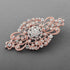 Mariell Vintage Bridal Crystal Brooch Pin, 4" Wide, Rose Gold Wedding Pin, Rhinestone Brooch for Brides and Wedding, Art Deco Fashion Accessory...