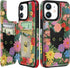 Shorogyt for iPhone 11 Wallet Case with Card Holder, Designer Floral Cat Pattern Kickstand Magnetic Clasp Back Flip Folio Leather Phone Cases for ...