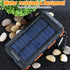 Solar Charger, 20000mAh Portable Outdoor Waterproof Solar Power Bank, Camping External Backup Battery Pack Dual 5V USB Ports Output, 2 Led Light F...