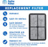 Fette Filter - FLT4010 Replacement Filter Compatible with GermGuardian Filter A for Models AC4010 & AC4020 Series and Black + Decker Model BXAP040...