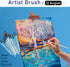 Falling in Art Paint Brushes Set, 12 PCS Nylon Professional Angled Paint Brushes for Watercolor, Oil Painting, Acrylic, Face Body Nail Art, Crafts...