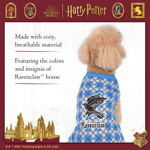 Harry Potter: Ravenclaw Pet Sweater - Medium | Medium Harry Potter Costumes for Dogs| Harry Potter Dog Apparel & Accessories for Hogwarts Houses, ...