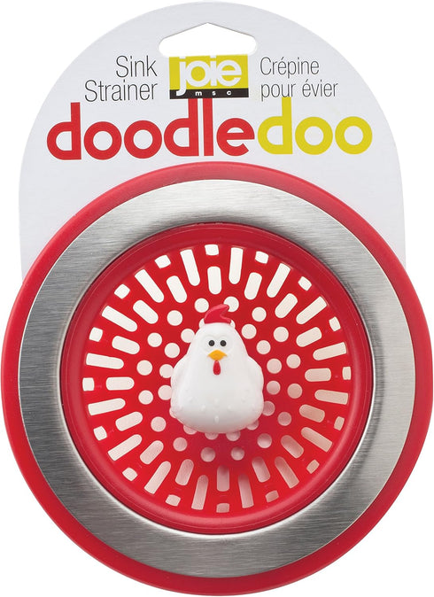 Joie Doodle Doo Kitchen Sink Strainer, Kitchen Accessory, 4.5-inch, Red, 1 Count...