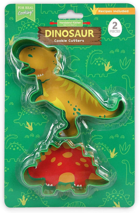 Handstand Kitchen Dinosaur Buddies 2-piece T-Rex and Stegasaurus Cookie Cutter Set...