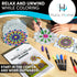 Hula Home Stained Glass Mandala Art Kit - DIY Window Clings with Markers, 10 Suncatchers - Perfect Hobby for Adults, Kids, Teens & Seniors - Ideal...