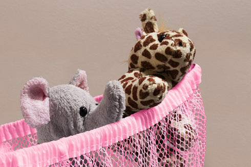 Handy Laundry Jumbo Toy Hammock, Pink, Organize Stuffed Animals & Children's Toys, Great Decor while Neatly Organizing Kid's Toys and Stuffed Anim...