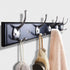 IBosins 12 Pack Silver Coat Hooks Wall Mounted with 24 Screws Retro Double Hooks Utility Silver Hooks for Coat, Scarf, Bag, Towel, Key, Cap, Cup, ...