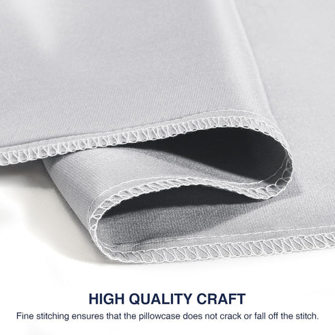 EXQ Home Satin Pillowcase for Hair and Skin,Grey Pillow Cases King Size Pillow Case Set of 2 Satin Pillow Covers with Envelope Closure Silver Grey...