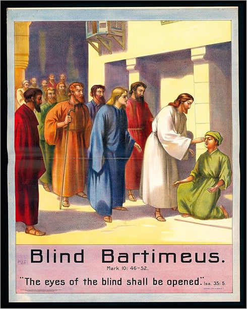 Posterizer 1 pcs-Blind Bartimeus poster-Religious Posters-Gifts for Christians -Decor for Church, Sunday School Classroom- unframed wall art...