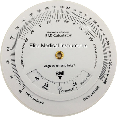 EMI BMI body mass index Wheel Calculator 4.25 inch, Single sided, Adult ECB-201...