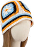 Crochet Knitted Hat Handmande Bucket Hat Summer Floral Beanies Cap (Orange)...