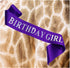 Birthday Girl Sash,Purple Satin Silver Iridescence Glitter Foil Sash,Queen Princess Party Decorations,Women's Birthday Party Supplies,16,18,21,30,...