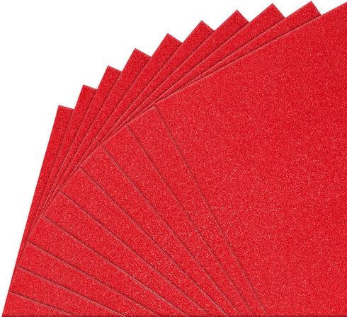 20 Sheets Christmas Red Glitter Cardstock Paper, A4 Size Glitter Paper for Crafts, Birthday and Wedding Party decorations, Gift Box packing and Ot...