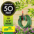 DF OMER Plastic Garden Water Hose Holder Fits 50 ft. Hose – 9.2x5.9x5.5 in. Weatherproof Wall Mount Hose Rack Hanger for Outside with Hanging Hook...