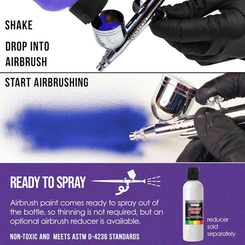 U.S. Art Supply Ready to Spray Purple Pearl Pearlized Special Effects Acrylic Airbrush Paint - 8oz Bottle, Professional Grade Non-Toxic Water-Base...