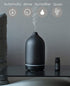 Essential Oil Diffuser,Handcrafted Ceramic Diffuser for Home,Ultrasonic Cool Mist Air Diffuser, 9 Colors Night Light with Timer (Black)...