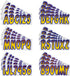 Hardline Products Series 200 Factory Matched 3-Inch Boat & PWC Registration Number Kit, Yellow/Purple - YEPUG200...