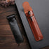 Daimay Leather Pen Case Holder Handmade Fountain Pen Pouch Soft Pen Protective Sleeve Cover for Ballpoint Pen, Stylus Touch Pen - Pack of 2 (Black...