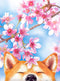 Pintoo Jigsaw Puzzles 300 Piece for Adults - Cherry Blossom - Sakura Shiba - Easy Storage Snug Interlocking Plastic Puzzle No Glue Required [H2463...