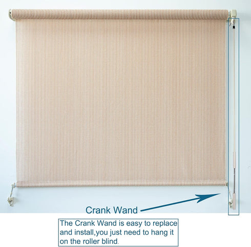 Universal replacment Part,Metal Installation Crank Wand for Sun Shades or Roller Blinds Lihopefe (Beige)...