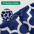 Biscaynebay Extra Long Textured Fabric Shower Curtains 72" W x 84" L, Navy Morocco Pearl Printed Hotel Spa Luxury Decorative Bathroom Curtain Mach...