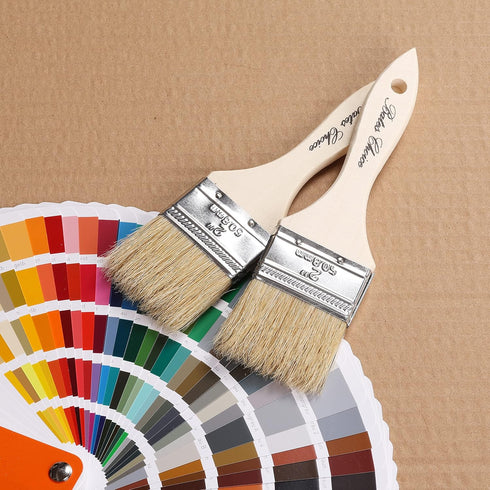 Bates- Chip Paint Brushes, Assorted Sizes, 24 Pack, Natural Bristle Painting Brushes, Paint Brushes Set, Chip Brush, Painting Brush, Wood Stain Br...