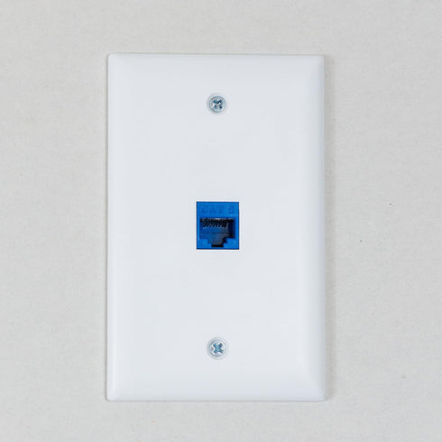 Legrand - OnQ RJ45 Keystone Insert, Cat 6 Keystone Jack, Terminate with Punch and Go Tool or Any 110 Punchdown Tool, Blue, 1 Count, WP3476BE...
