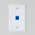 Legrand - OnQ RJ45 Keystone Insert, Cat 6 Keystone Jack, Terminate with Punch and Go Tool or Any 110 Punchdown Tool, Blue, 1 Count, WP3476BE...