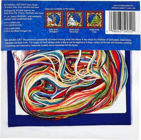 Mill Hill 143288/Jim Shore Counted Cross Stitch Kit 5"X5", Santa (18 Count)...