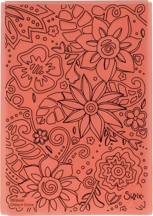 Sizzix Embossing Folder 661948, Bohemian Botanicals, Multi Color, One Size...