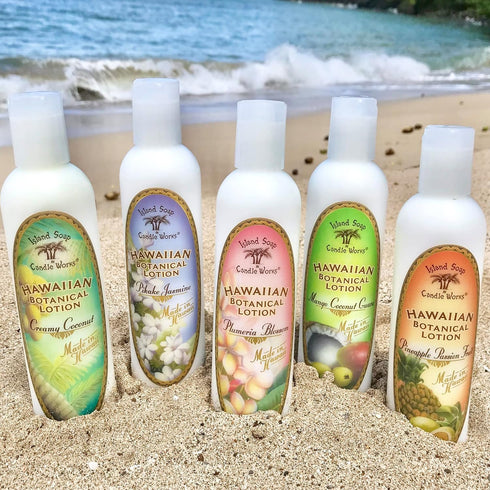 Island Soap and Candle Works Plumeria Blossom Scented Body Lotion for Men and Women, Paraben Free Body Moisturizer - Hydrating Hawaiian Skincare -...