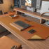 DAWNTREES Dual Sided Desk Mat,Leather Desk Pad,Brown Cork Desk Mat Protector,with PU Leather Valet Tray Organizer,Large Mouse Pad,Desk Writing Pad...