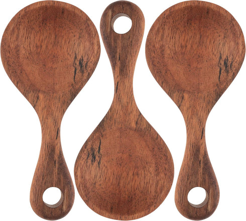 Karma Short Wood Tasting Spoons Set - Short Wood Spoons for Cooking - Wood Kitchen Utensils - Wood - Set of 3...