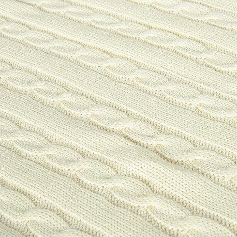 NTBAY 100% Pure Cotton Cable Knit Toddler Blanket, Super Soft Warm Breathable 30x40 Baby Blanket for Crib, Stroller, Nursery, Travel, Newborn, 30x...