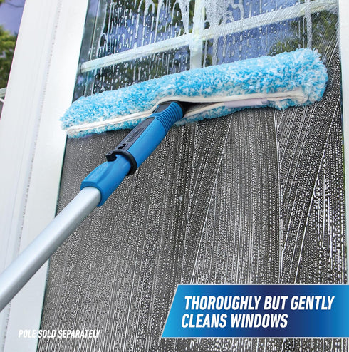 Unger Professional 14" Window Scrubber Washer for Glass and Window Cleaning, Commercial & Residential Use, Reusable Microfiber Sleevee...