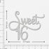Silver Glitter Sweet 16 Cake Topper - Happy 16th Birthday - 16th Anniversary Party Decoration Supplies Sweet Sixteen Cake Topper...