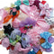 Chenkou Craft Mix Bulk 50pcs Ribbon Flowers Bows Craft Wedding Ornament Appliques A0241...