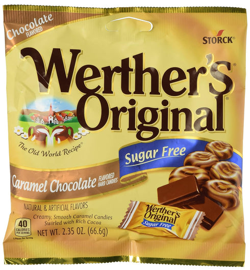 Werther's Original Caramel Chocolate Sugar Free Hard Candies 2.35 oz by Werther's...