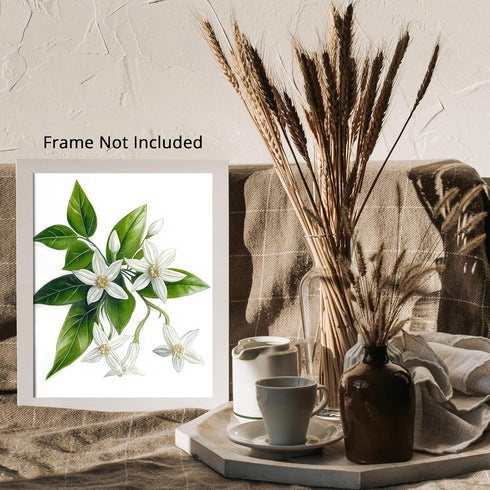 Posterizer 1 pcs-delicate art of white blossoms and lush green foliage 1-Floral & Botanical Art Gift for Men Women Entrepreneur Teens Decor for ...