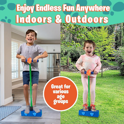 Terradactyl Foam Pogo Stick Coolest Toy Jumper for Kids 3, 4, 5, 6, 7 Years Old Inside & Outside Fun Dinosaur Themed Bungee Ideal Kids Fun, Gifts,...