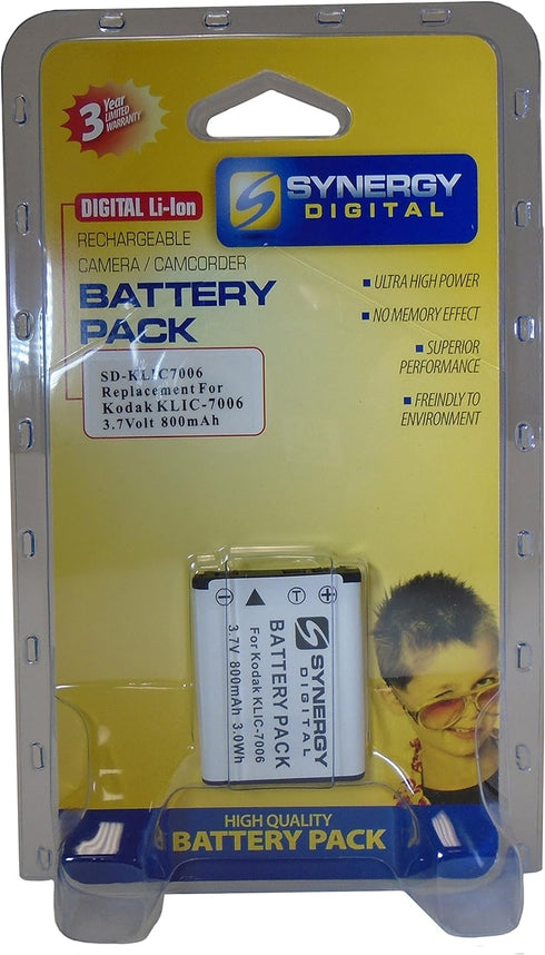 Synergy Digital Camera Battery, Compatible with Kodak PIXPRO FZ55 Digital Camera, (Li-Ion, 3.7V, 800 mAh) Ultra High Capacity, Replacement for Kod...