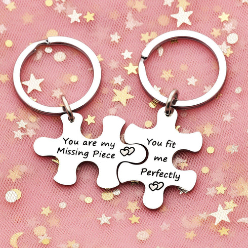 Couples Jewelry Accessories Silver Key Chains Rings Keychain Valentines Gifts for Husband Wife Boyfriend Girlfriend (3)...